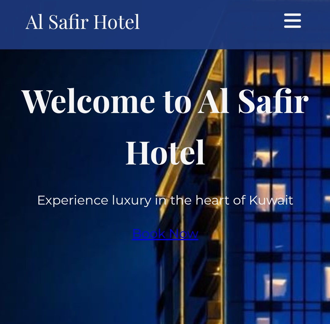 Al Safir Hotel Demo Website Screenshot